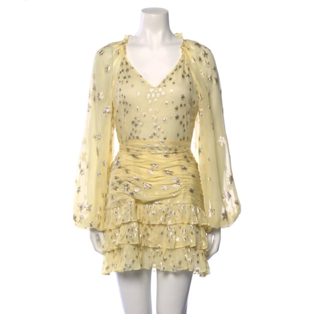 LoveShackFancy Tiered Ruffle Chiffon Mini Dress – Size 0 - Picture 3 of 11